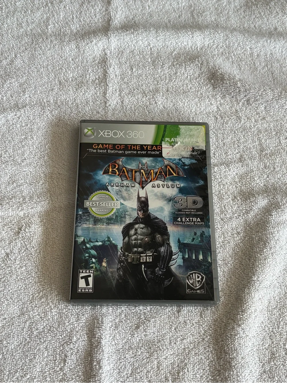 Xbox 360 Batman Arkham Asylum Game of Year Edition Platinum Hits game